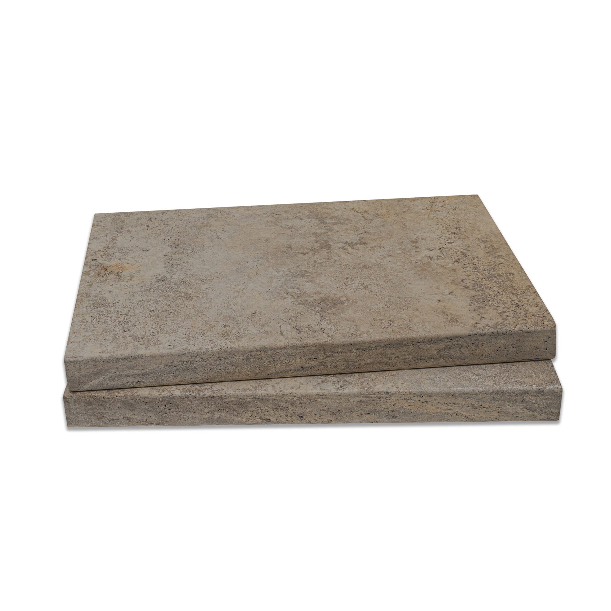 Ackland Marzana Sterling Travertine Pool Coping — 16in. x 24in., Eased Edge, Honed-Unfilled, Model# NTE-LSC-129